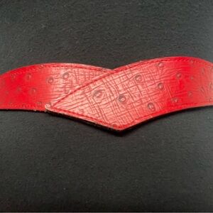 Red Vintage 80’s Leather Women's Belt